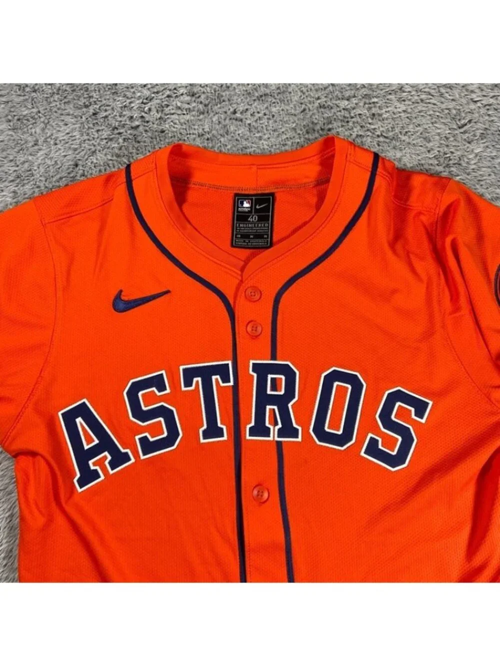Nike Elite On-Field Houston Astros Authentic Jersey Size 40 Men Orange